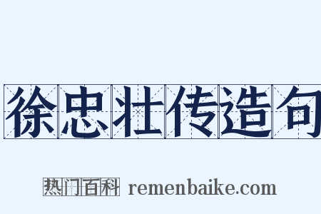 徐忠壮传造句是什么意思的图片